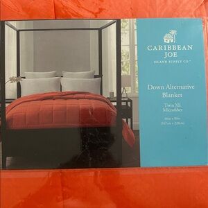 Caribbean Joe Island Supply Co., Orange Down Alternative Blanket Twin XL